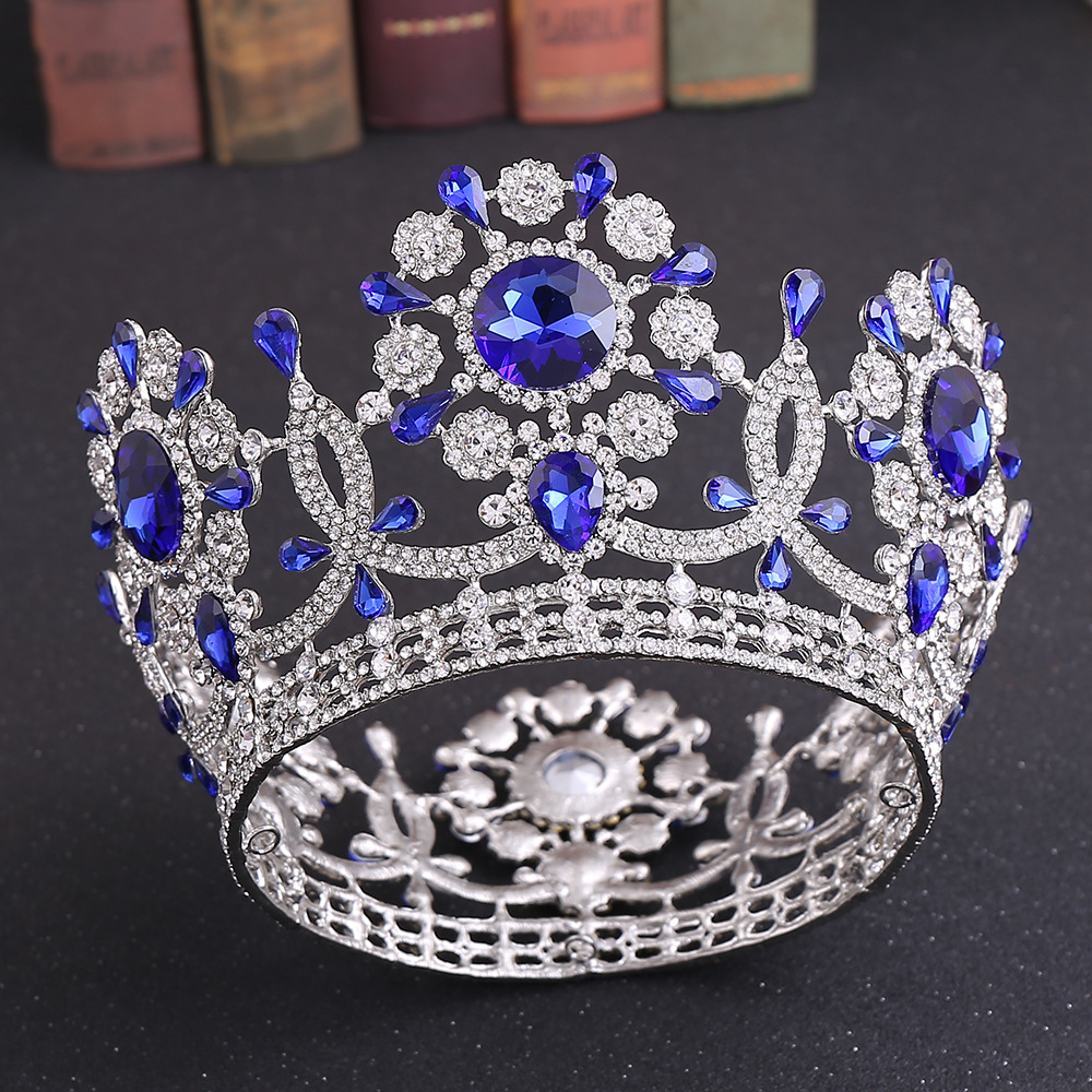 Round Wedding Crown European Style Luxury Large Crown