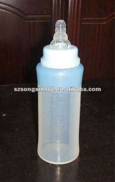 Silicone baby feeding bottle