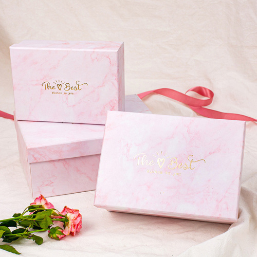 Gift Packaging Pink Marble Wedding Box