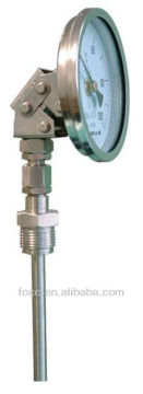 WSS series bimetal thermometer for temperature gauge specification 60mm 100mm 150mm dial diameter