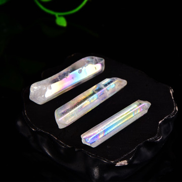 2PCS Natural Crystal Raw Crystals Electroplate Crafts colorful Quartz Collection Home Decor Crystal Point Healing Stone
