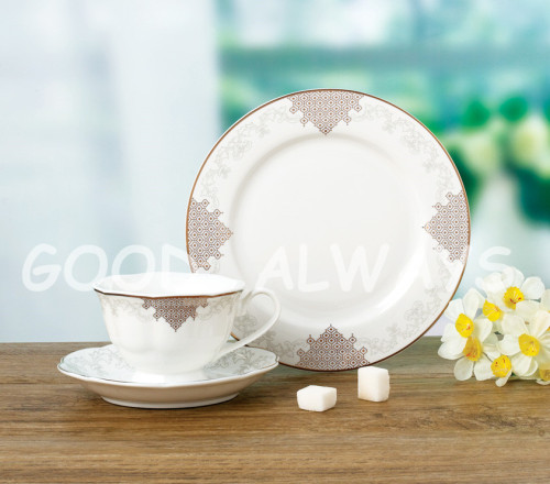 NUEVO BONE CHINA TEA SET GOLD 24K