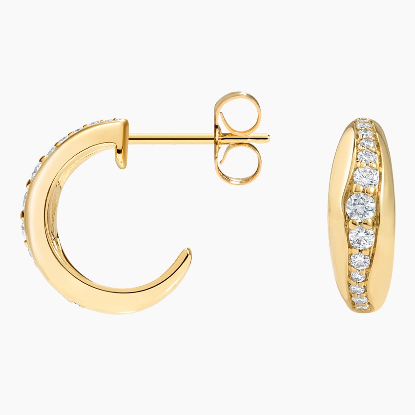 18k 랩 다이아몬드 후프 18k lab diamond hoop