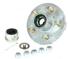 Trailer Axle Spindle with Bolt Circle Hub