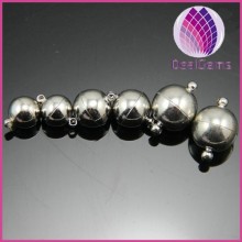 10mm round smooth silver plated copper magnetic clasp jewelry findings