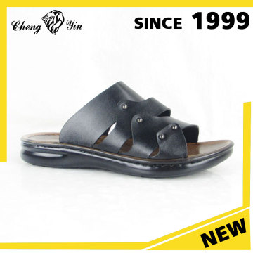 New Model Shoes Men PU Summer Slipper Fashion Black Sandals Men 2016