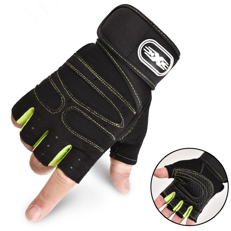 Unisex Bike Sports Gloves Breathable Half Finger Gloves