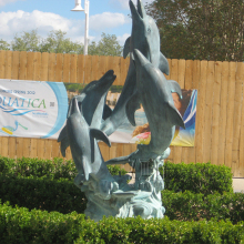 Fine Workmanship Metal Animal Garden Life Size Bronze Dolphins for sale
