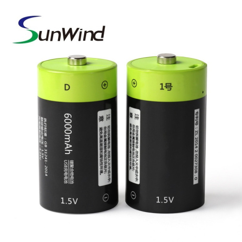 Batterie 6000MAH de Li-ion Rechargeable 1.5V USB