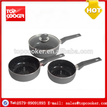 New arrival aluminium press marble coated cookware in uae