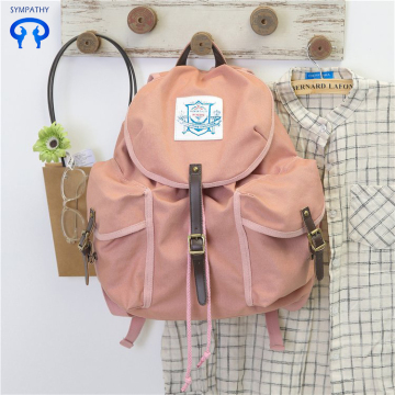 Vintage canvas backpack with large capacity for drawstring