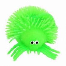 Squeeze ball/flashing big eyes puffer worm/flashing worm toy for children