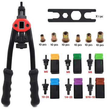 Rivet Nut Tool Heavy Hand Manual Mandrels Screw M3-M10 Rivet Nut Gun Kit" could be shortened to:

"Rivet Nut Gun Kit M3-M10