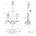 MARINE ANCHOR HIGH HOLDING POWER HALL ANCHOR(TYPE A/B/C)