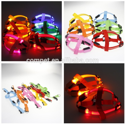 Chest strap LED silk mesh light chest strap large dog harness pets breast strap