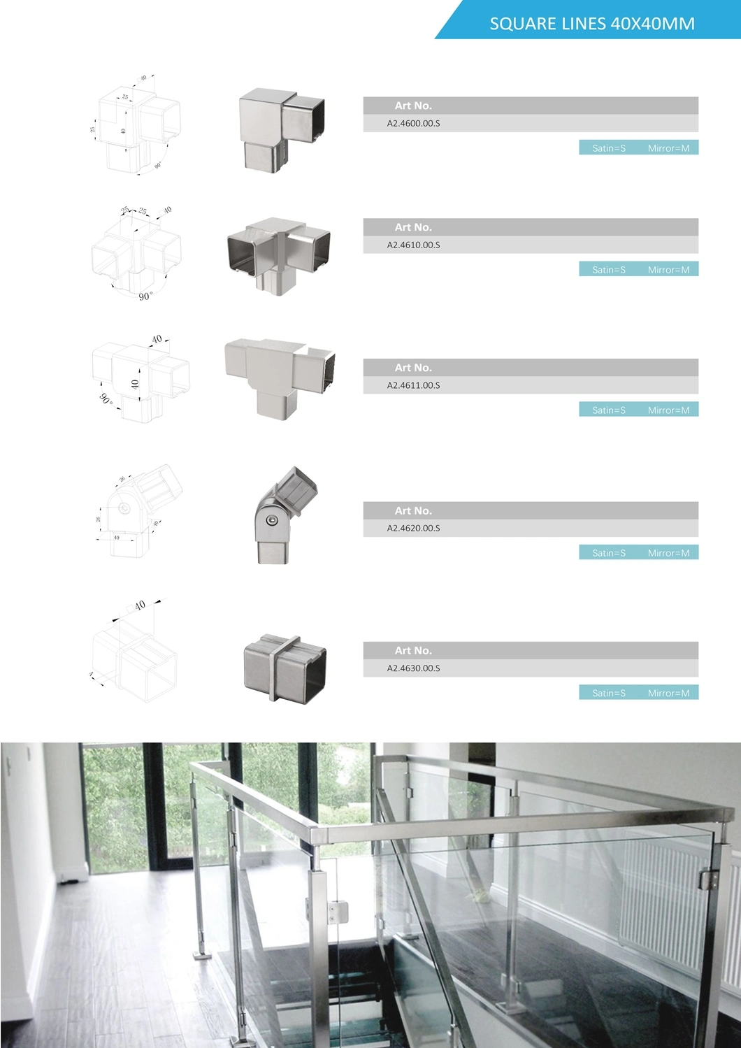 Railing Fitting/Stainless Steel Ajustable Wood Fitting/Adapter for Wooden Handrail