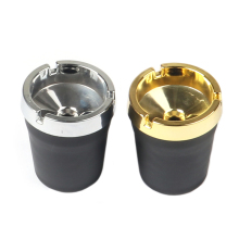 Factory direct 68mm ashtray funnel-shape plastic ashtray golden silver portable car smoking accessories