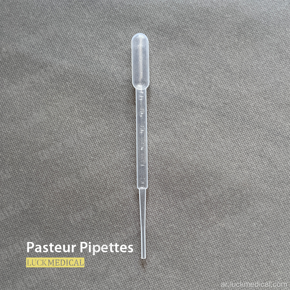 pasteur pipettes البلاستيك 1ml 3ml 5ml