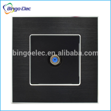 Black color Aluminium panel satellite electrical socket 220v