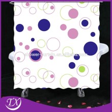 Circle Printed Polyester Shower Curtain Fabric
