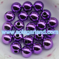 8-20MM Acrylic Round Metallic Finished Bubblegum Beads