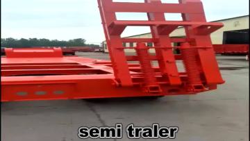 3 Axles lowbed platform Flatbed Semi Trailer