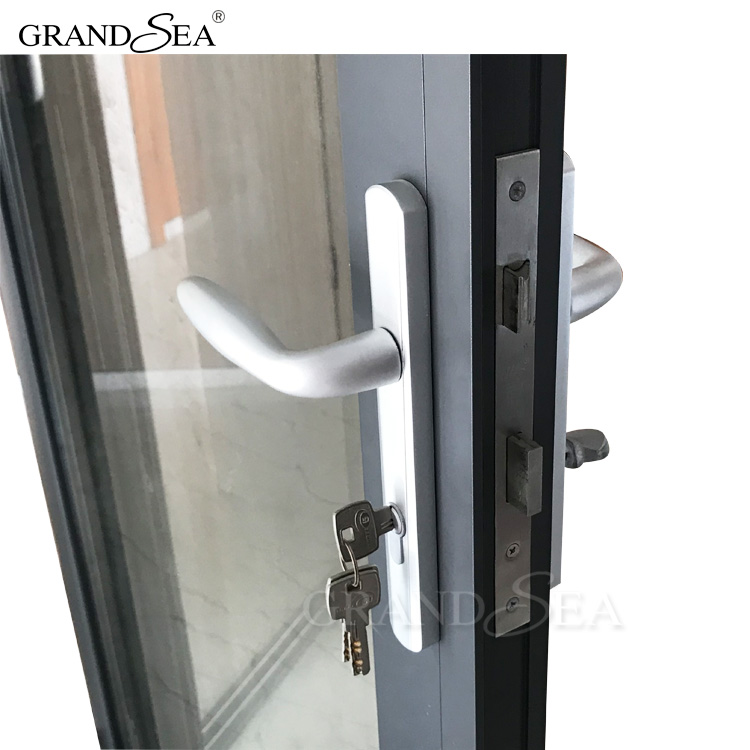 Waterproof veranda double glazing aluminum bi folding doors design