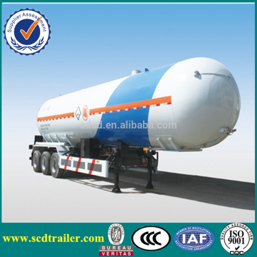58000L 24 ton three axel 12 wheeler lpg tank truck trailer