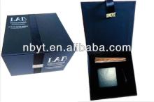 Black Make-Up Paper Box,Cosmetics Box,packaging bag with Ribbon and Magnet Closure, cosmetics paper box