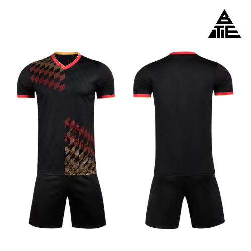 Uniforme de entrenamiento de fútbol negro.
