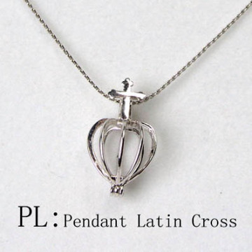 Wish Love Pearl Cage Pendant Latin Cross