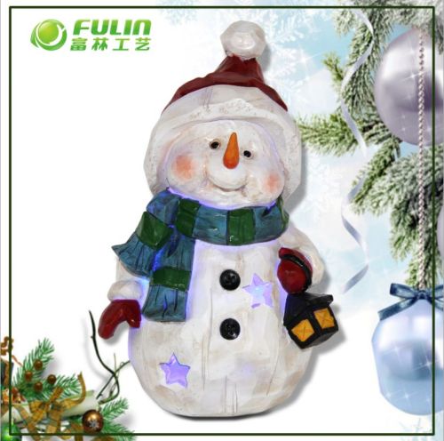 Holiday món quà cho Christmas Snowman bức tượng ánh sáng (NF14252-1)