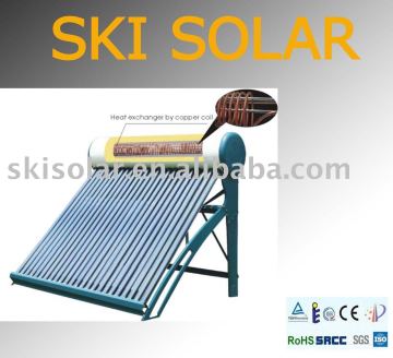 thermosiphon solar heater with copper coil