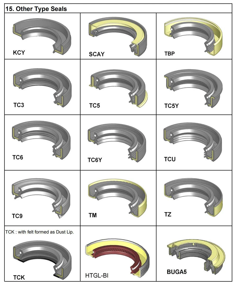 NBR/FKM Tg4 Double Lip Oil Seal for Reciprocating-Shaft Applications