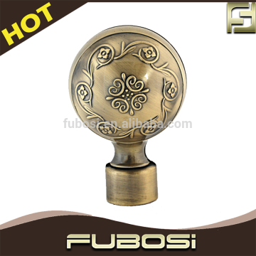 Best quality curtain rod finials carved designs curtain finials