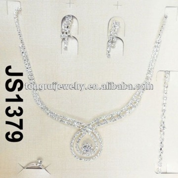 18k gold plated silver tone arabic wedding crystal wedding jewelry sets