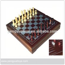 Wooden Chess Board	,	Chess Checkers Game	,	Intellectual Board Game