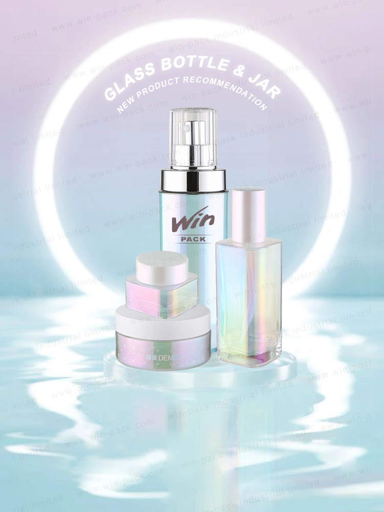 Winpack Customized 30ml Mold Frosted Square Glass Bottle 3D Printing on Cap