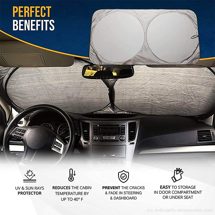 Perlindungan UV Sun Shade untuk Window Depan Kereta