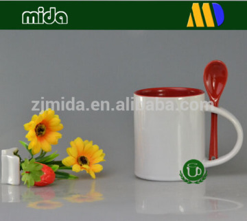 Red Inner color spoon mugs