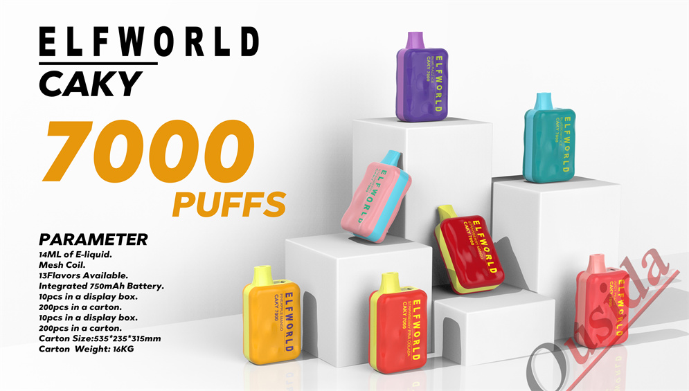 Оригинальные одноразовые вейп -эльф -эльф World Caky7000 Puffs