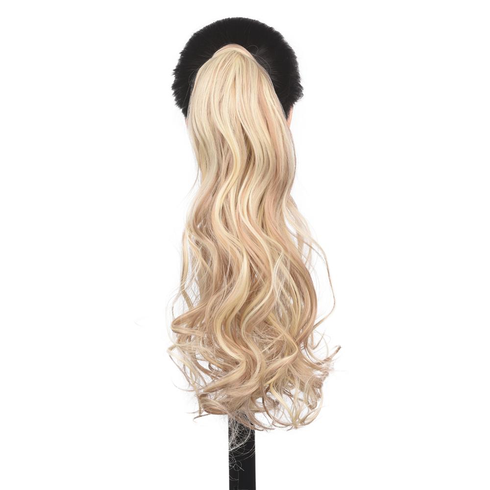 MYZYR 17inch Long Clip in P Onytail Hair Extension Wrap Around P Onytail Synthetic Fake P Ony Tail Hairpiece for Women 10-30days