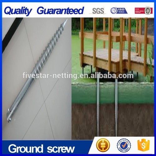 Post ground screw anchor wooden fence