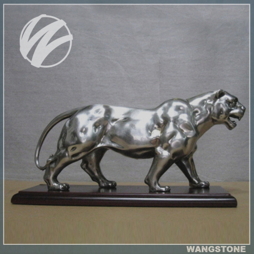 Indoor Stainless Steel Fierce Walking Leopard Sculpture