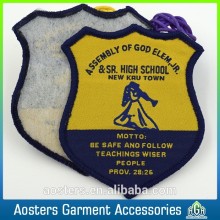 Custom personalized brand logo sew on woven badges for clothing