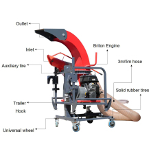 Commercial Chipper Shredder Vacuum - Multi-Function Gas Engine Leaf Mulcher