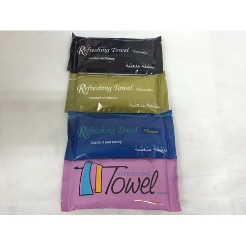 Printed Single Sachet Refreshing Wet Cotton Towel