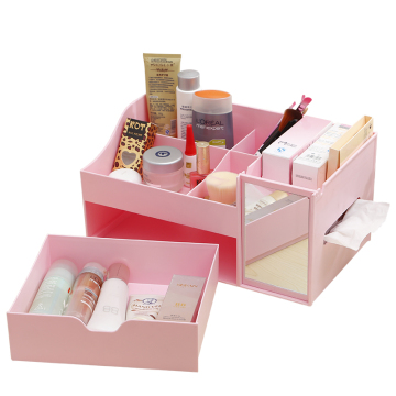 Table Standing Makeup Storage Case With Mirror,Drawer