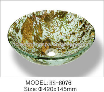 2013 double-layer glass bathroom sink