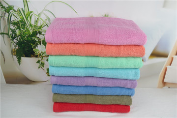 100% cotton towel plain weave solid color towel